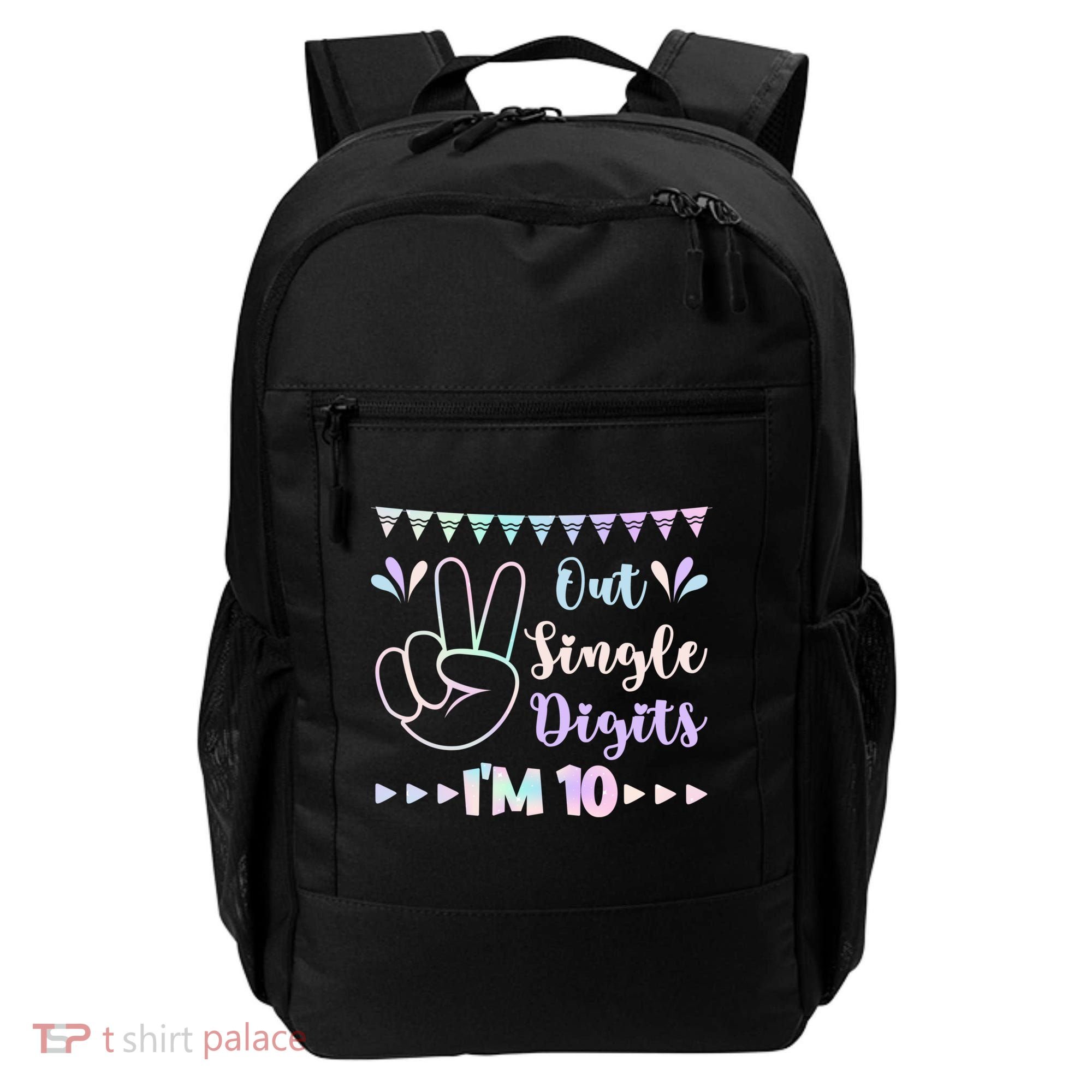 Peace Out Single Digits I'm 10 Gift Backpack