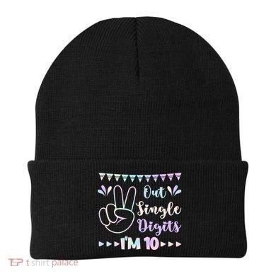 Peace Out Single Digits I'm 10 Gift Beanie