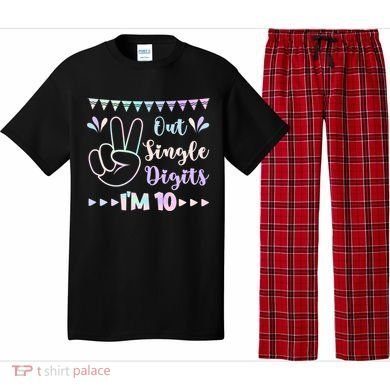 Peace Out Single Digits I'm 10 Gift Pajama Set