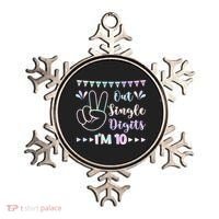 Peace Out Single Digits I'm 10 Gift Ornament thumb 0