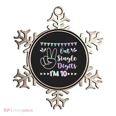 Peace Out Single Digits I'm 10 Gift Ornament