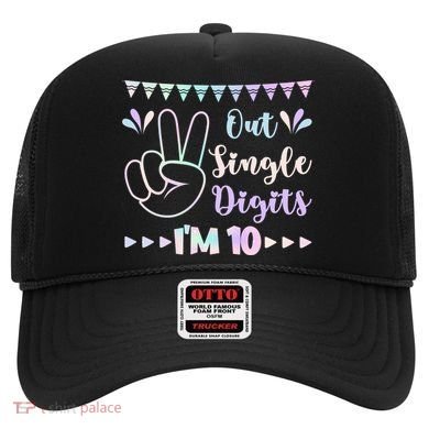 Peace Out Single Digits I'm 10 Gift Hat