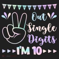 Peace Out Single Digits I'm 10 Gift Hat thumb 2