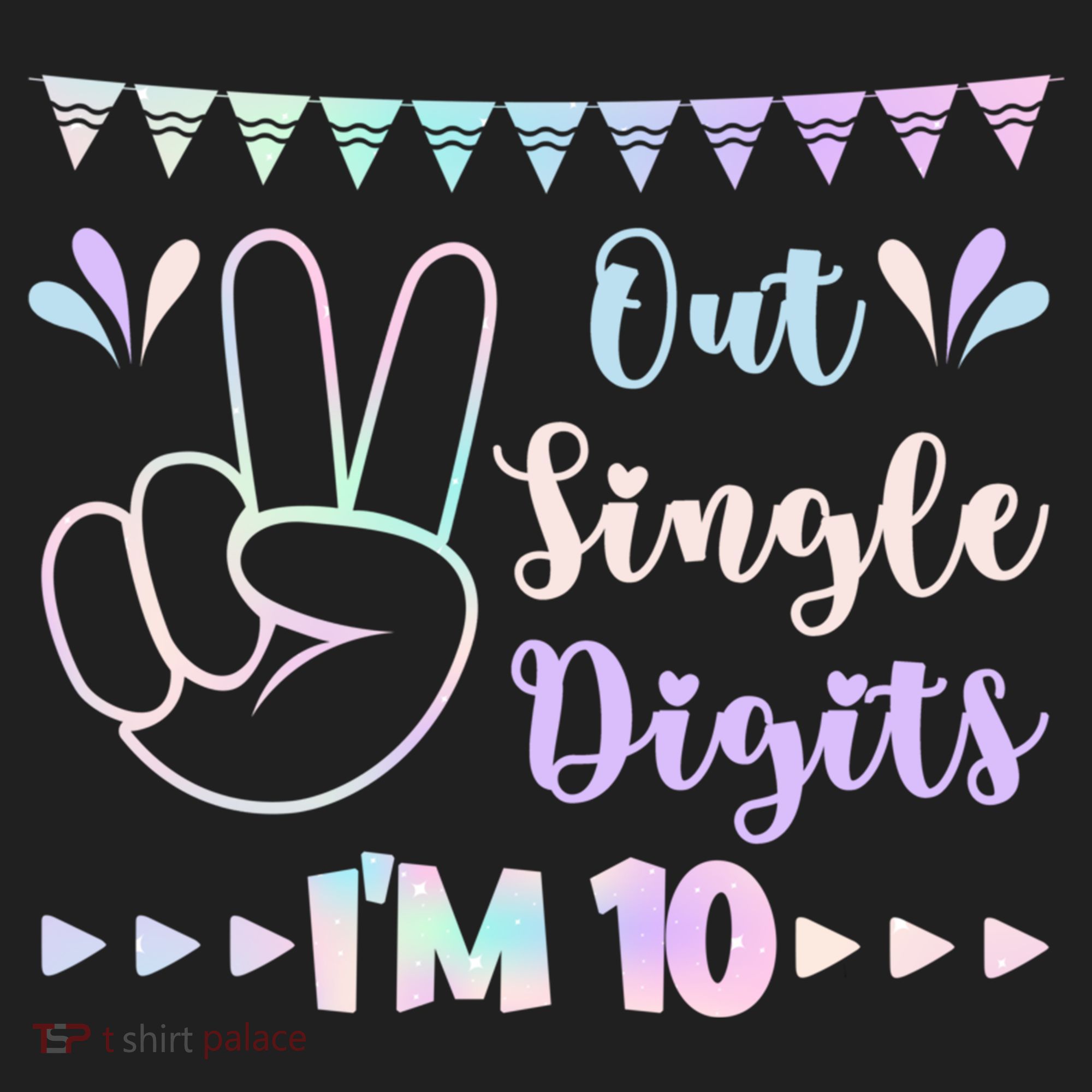 Peace Out Single Digits I'm 10 Gift Hat