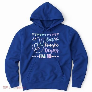 Peace Out Single Digits I'm 10 Gift Hoodie