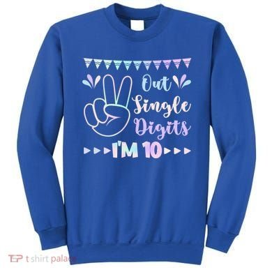 Peace Out Single Digits I'm 10 Gift Sweatshirt