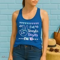 Peace Out Single Digits I'm 10 Gift Women's Tank Top thumb 2