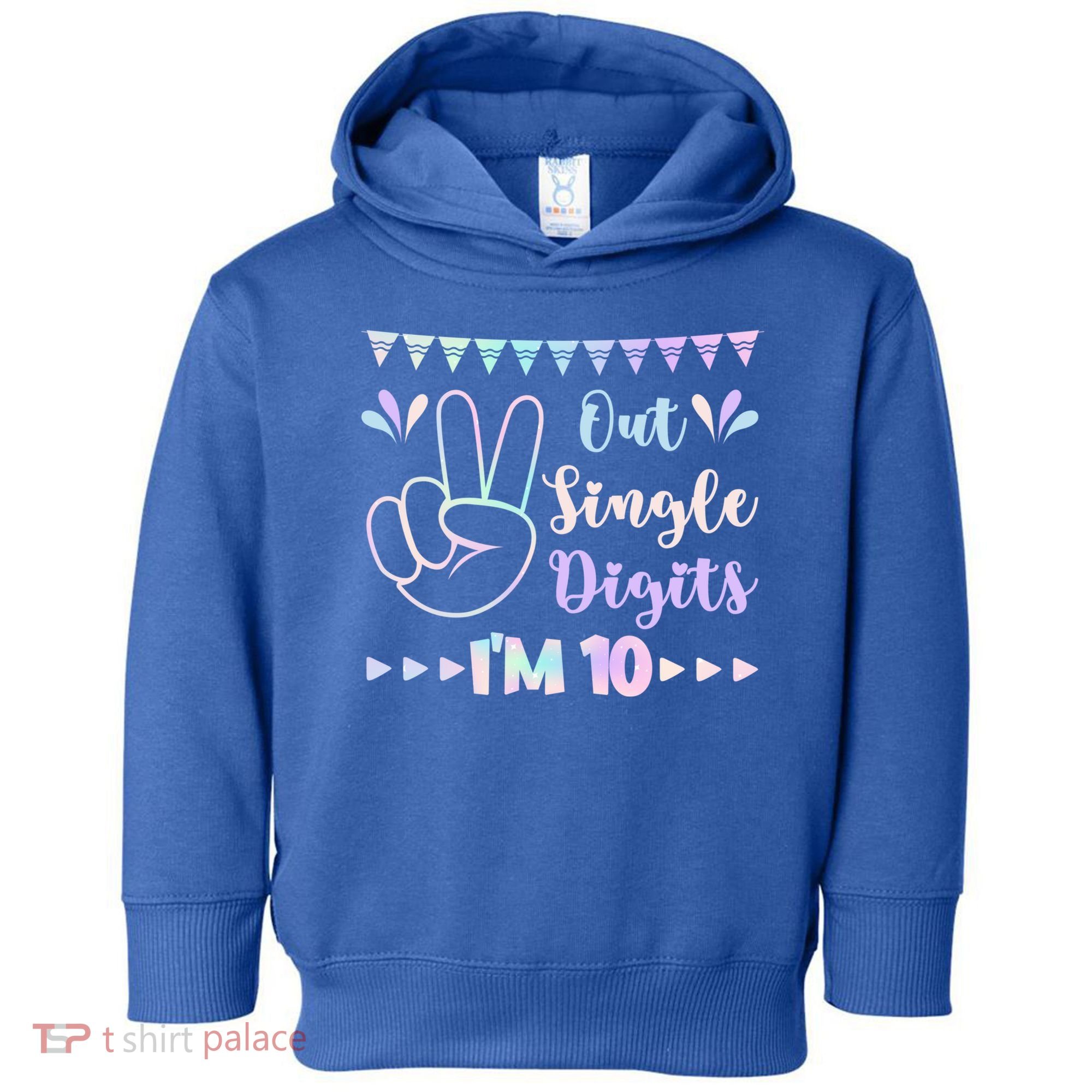 Peace Out Single Digits I'm 10 Gift Toddler Hoodie
