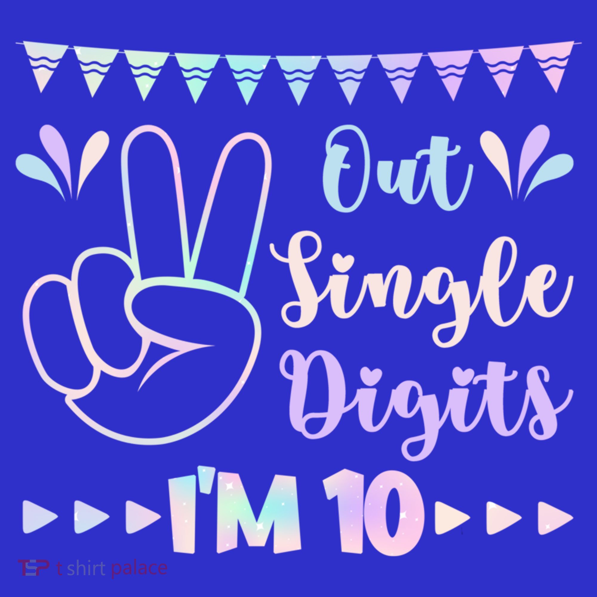 Peace Out Single Digits I'm 10 Gift Tank Top