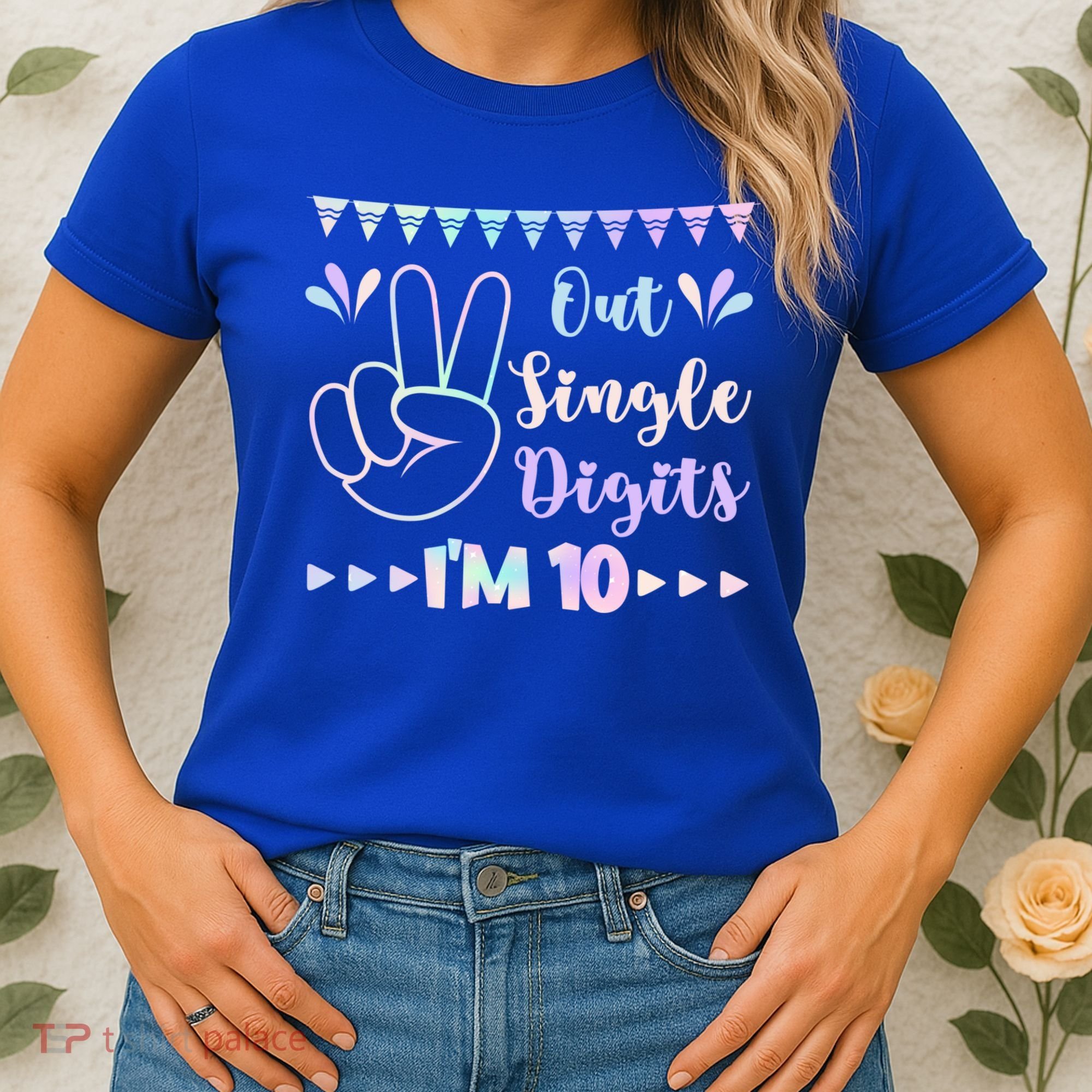 Peace Out Single Digits I'm 10 Gift Women's T-Shirt