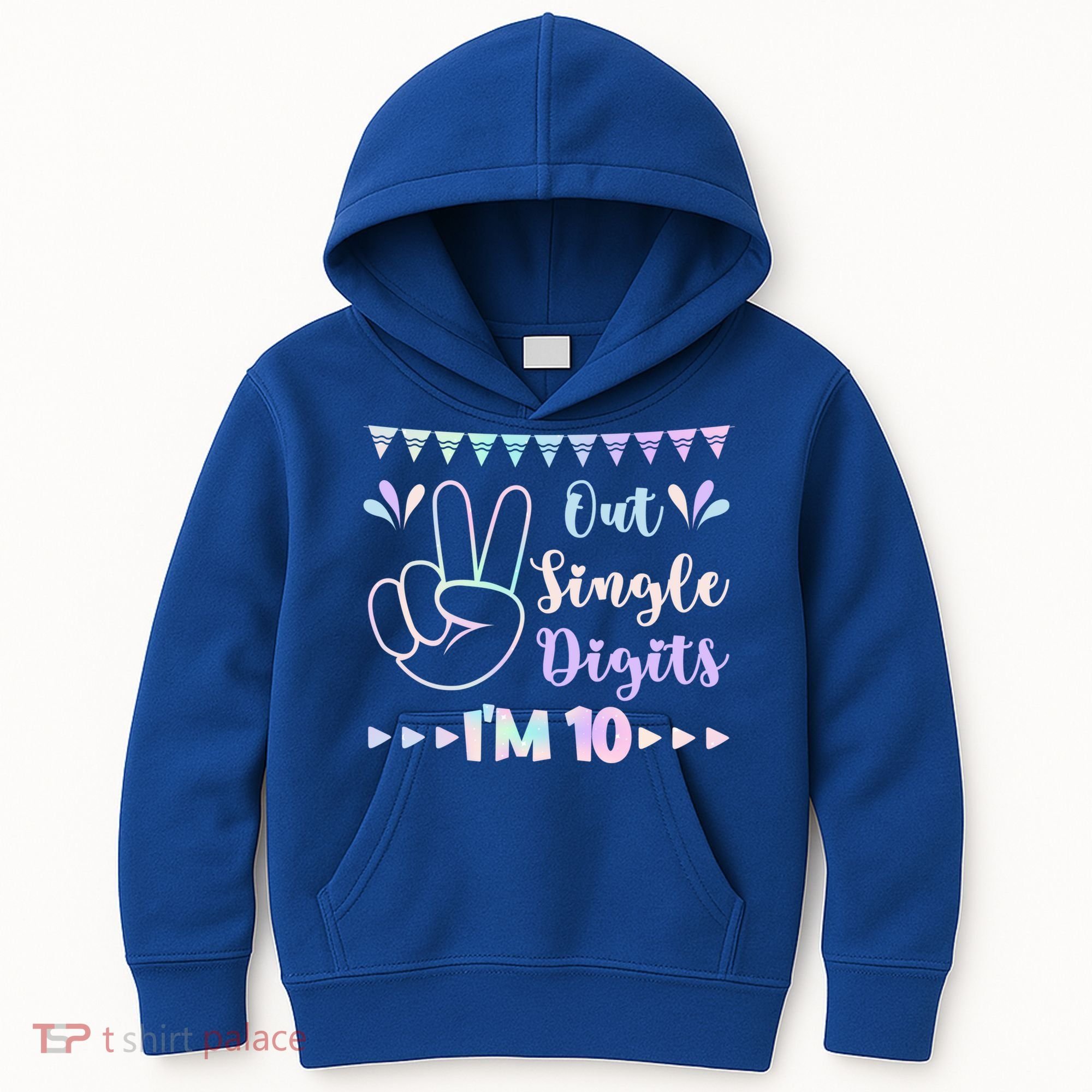 Peace Out Single Digits I'm 10 Gift Kids Hoodie