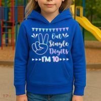 Peace Out Single Digits I'm 10 Gift Kids Hoodie thumb 3