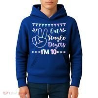 Peace Out Single Digits I'm 10 Gift Kids Hoodie thumb 4