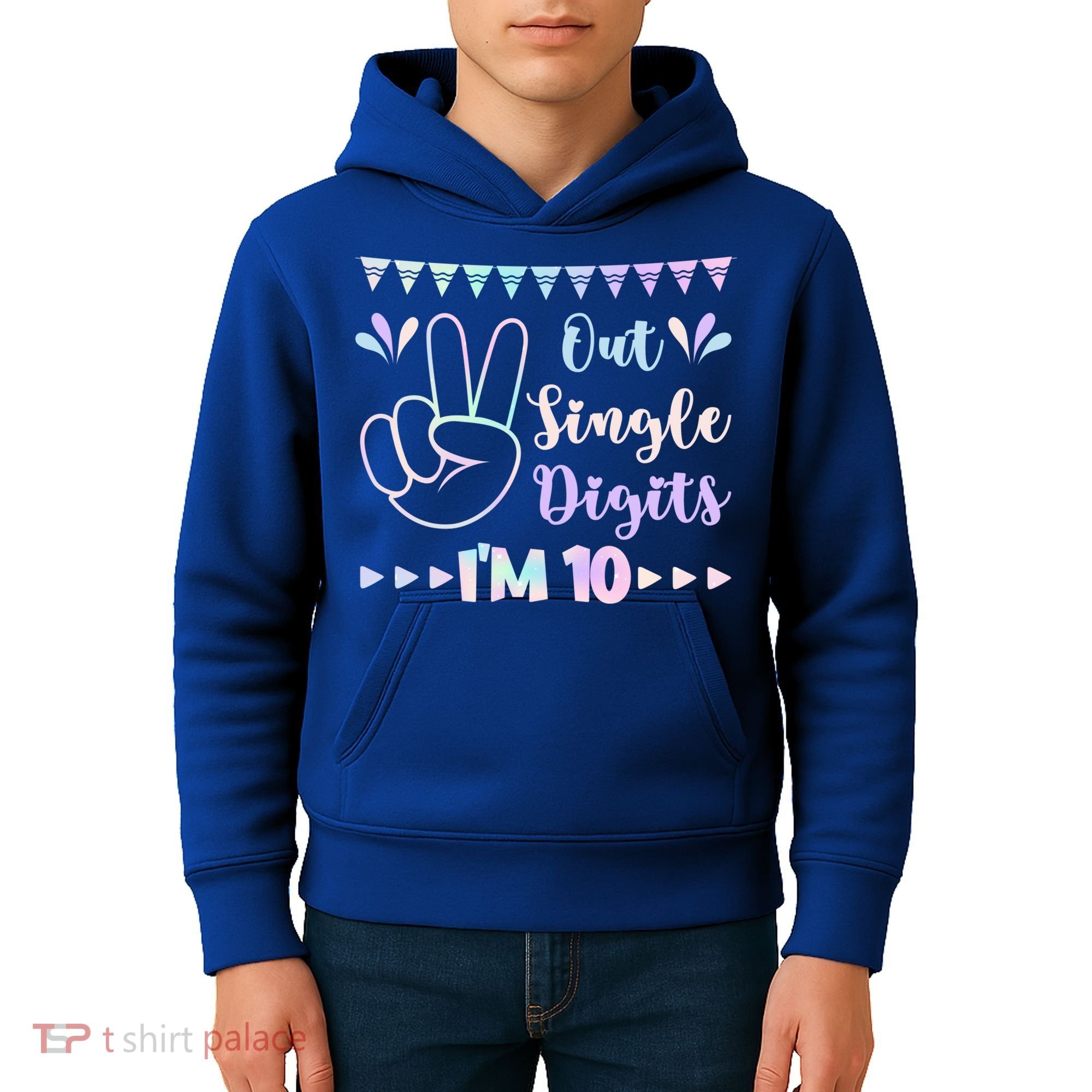 Peace Out Single Digits I'm 10 Gift Kids Hoodie