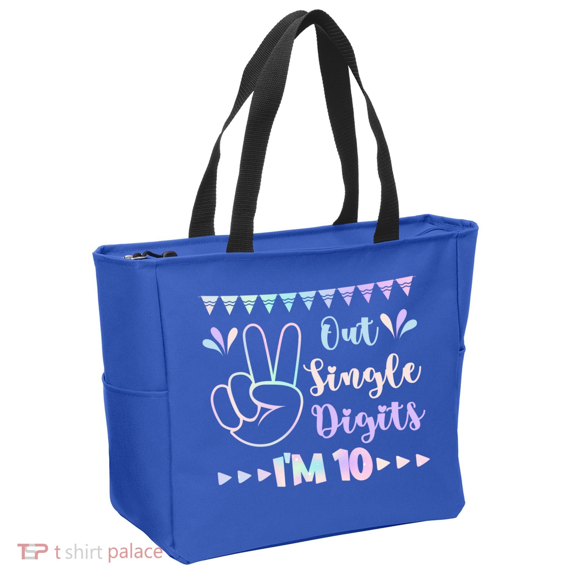 Peace Out Single Digits I'm 10 Gift Tote Bag
