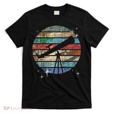 Planets Of Solar System Telescope Astronomy Science Fan T-Shirt