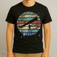 Planets Of Solar System Telescope Astronomy Science Fan T-Shirt thumb 3