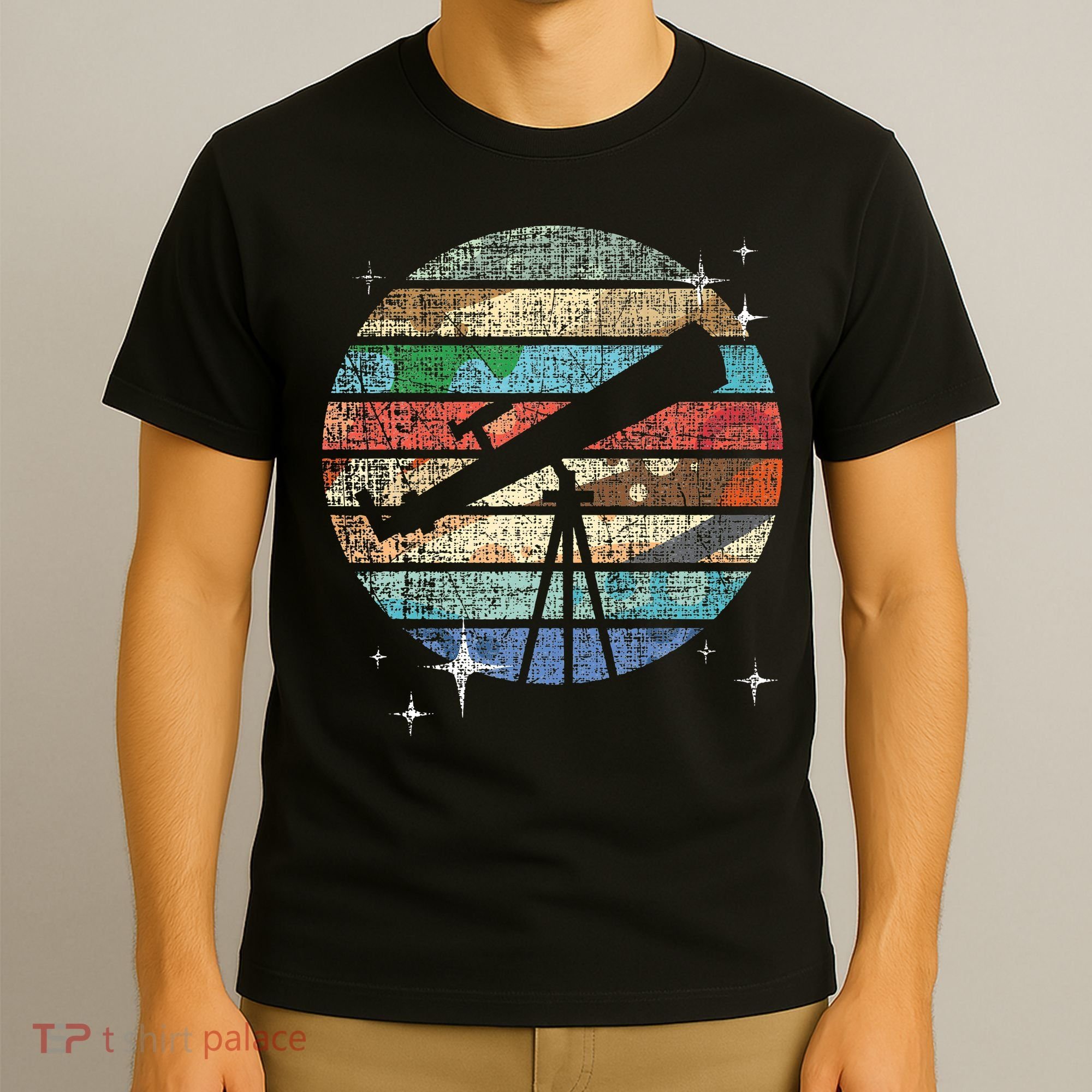 Planets Of Solar System Telescope Astronomy Science Fan T-Shirt