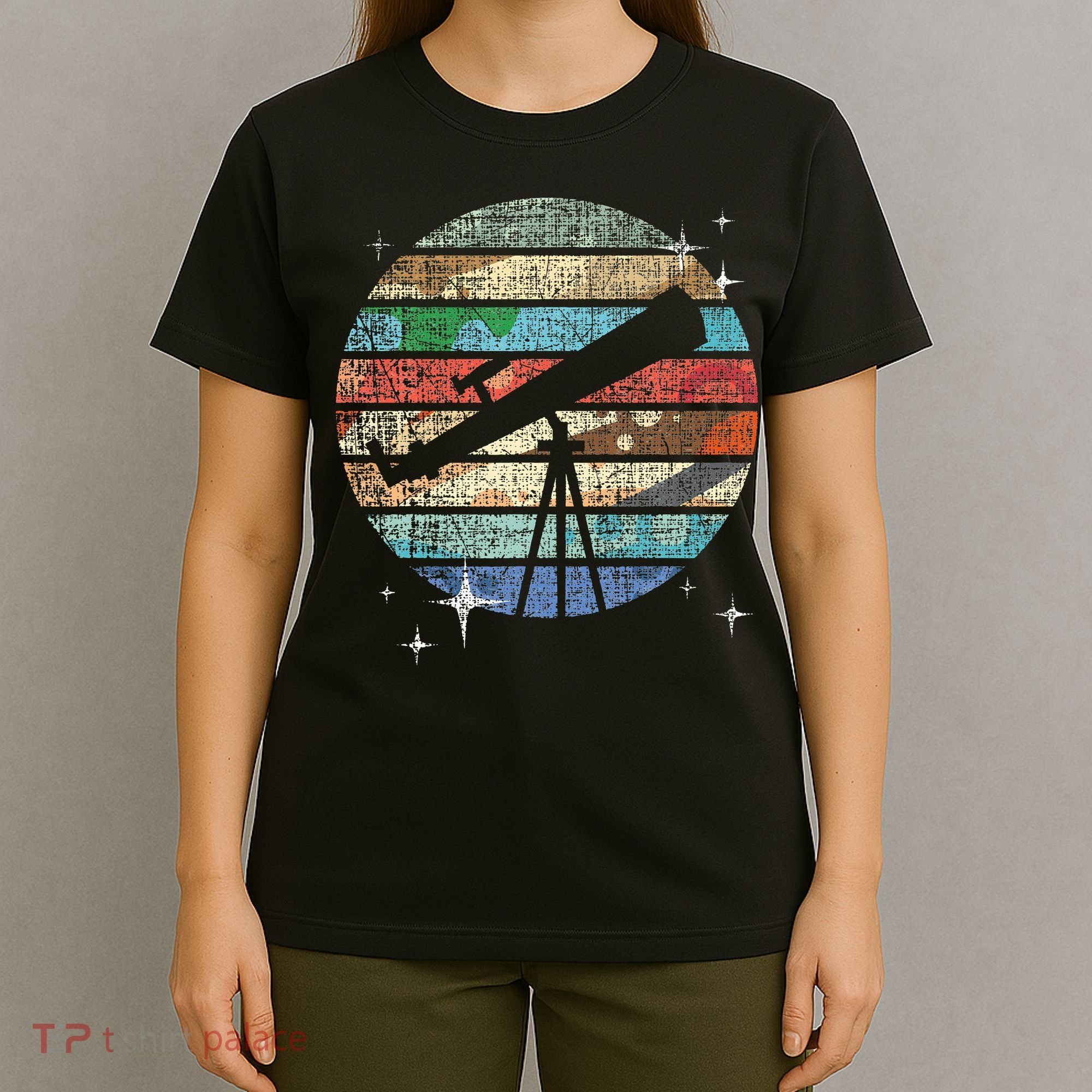 Planets Of Solar System Telescope Astronomy Science Fan T-Shirt