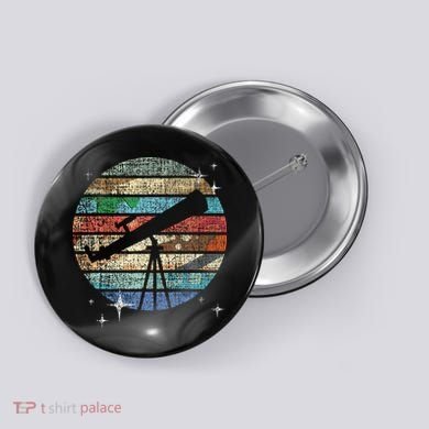 Planets Of Solar System Telescope Astronomy Science Fan Button
