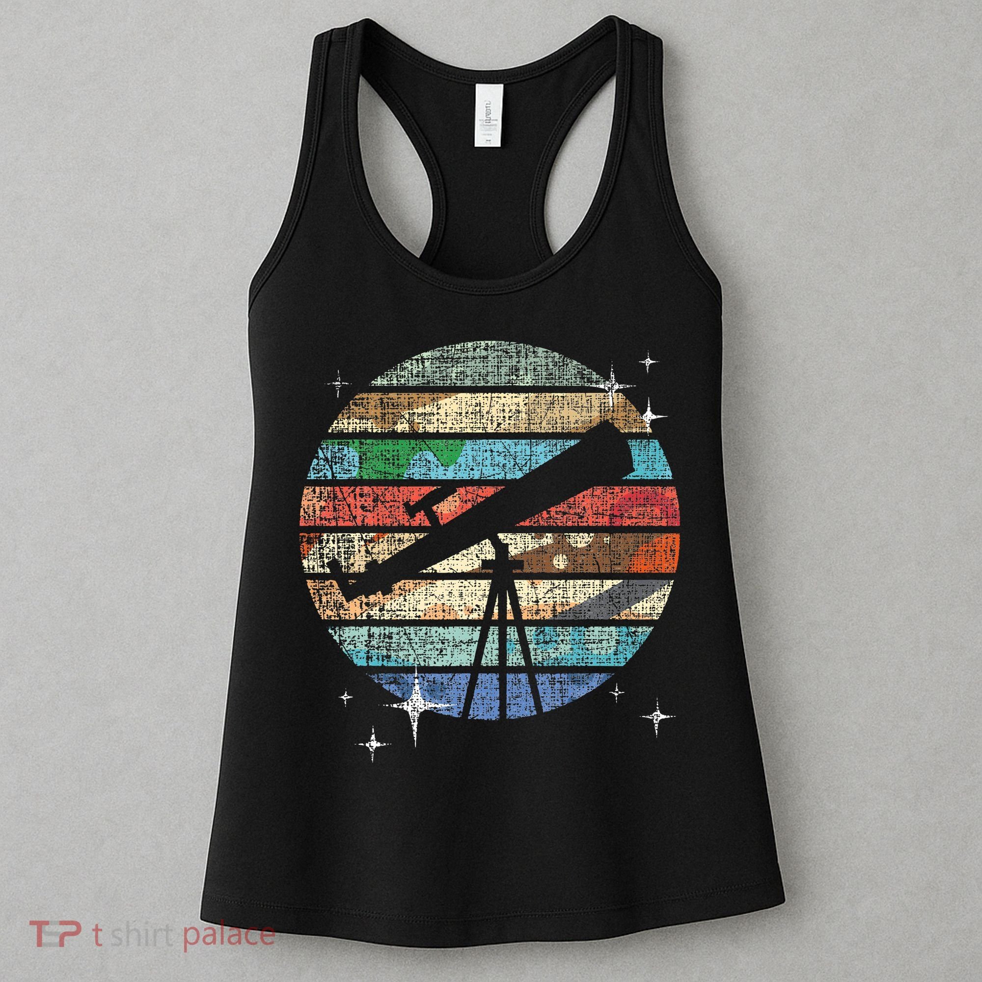 Planets Of Solar System Telescope Astronomy Science Fan Women's Tank Top