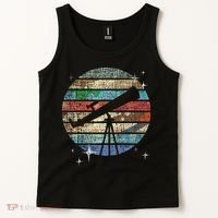 Planets Of Solar System Telescope Astronomy Science Fan Tank Top thumb 2