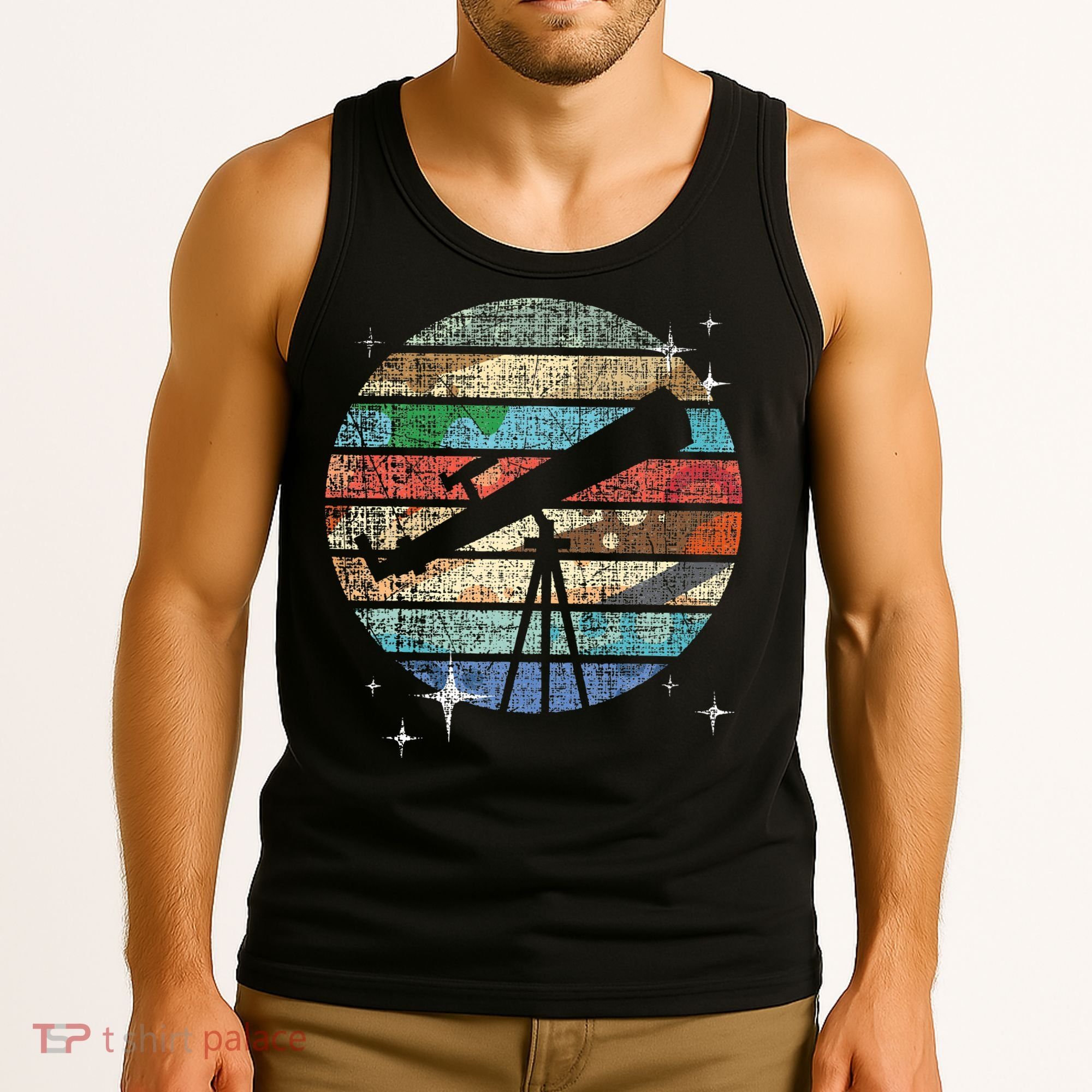 Planets Of Solar System Telescope Astronomy Science Fan Tank Top
