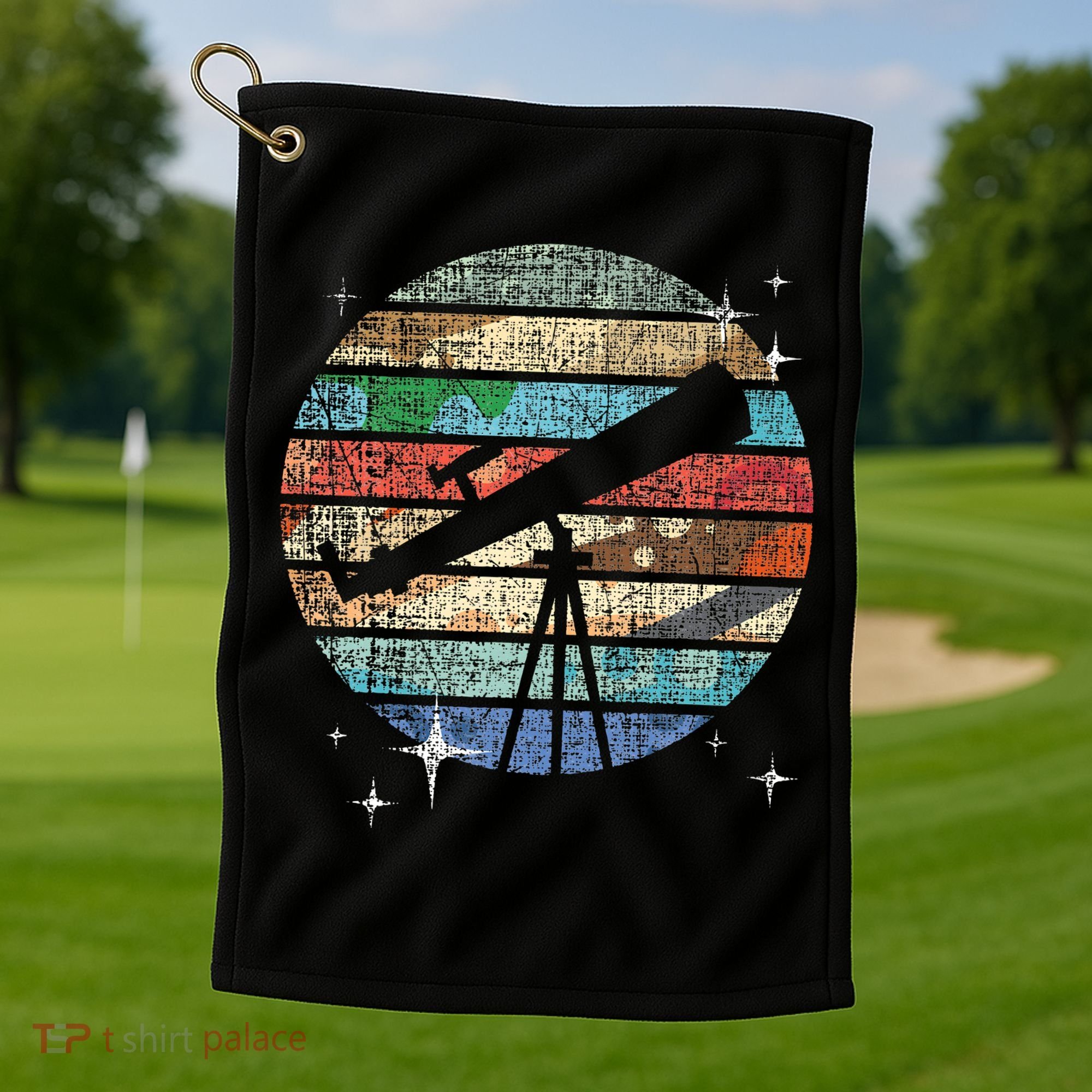 Planets Of Solar System Telescope Astronomy Science Fan Golf Towel