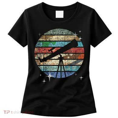 Planets Of Solar System Telescope Astronomy Science Fan Women's T-Shirt