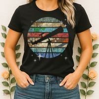 Planets Of Solar System Telescope Astronomy Science Fan Women's T-Shirt thumb 2
