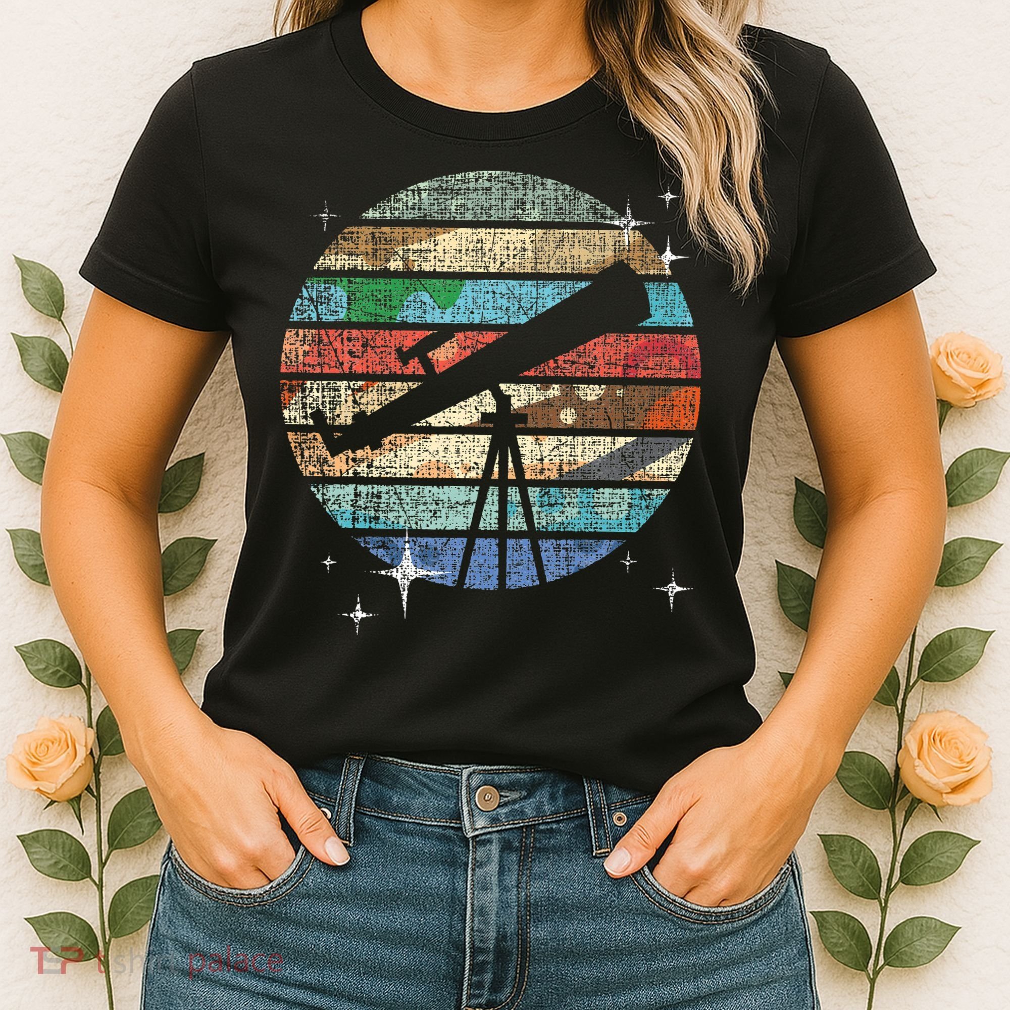 Planets Of Solar System Telescope Astronomy Science Fan Women's T-Shirt