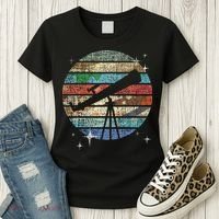 Planets Of Solar System Telescope Astronomy Science Fan Women's T-Shirt thumb 3