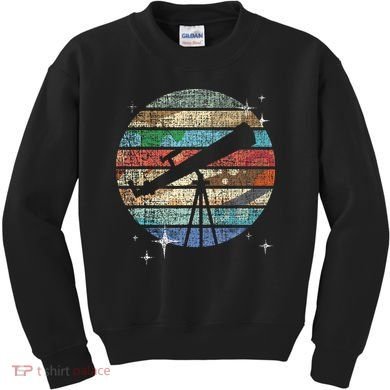 Planets Of Solar System Telescope Astronomy Science Fan Kids Sweatshirt