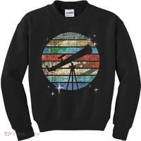 Planets Of Solar System Telescope Astronomy Science Fan Kids Sweatshirt thumb 0