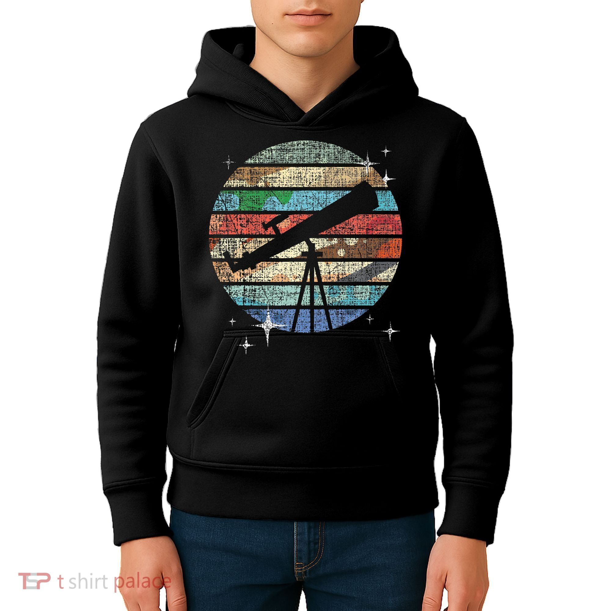 Planets Of Solar System Telescope Astronomy Science Fan Kids Hoodie