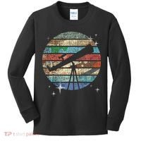 Planets Of Solar System Telescope Astronomy Science Fan Kids Long Sleeve Shirt thumb 0