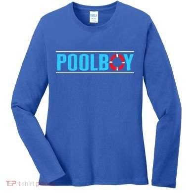 Poolboy Outdoor Swimming Pool Women's Long Sleeve Shirt