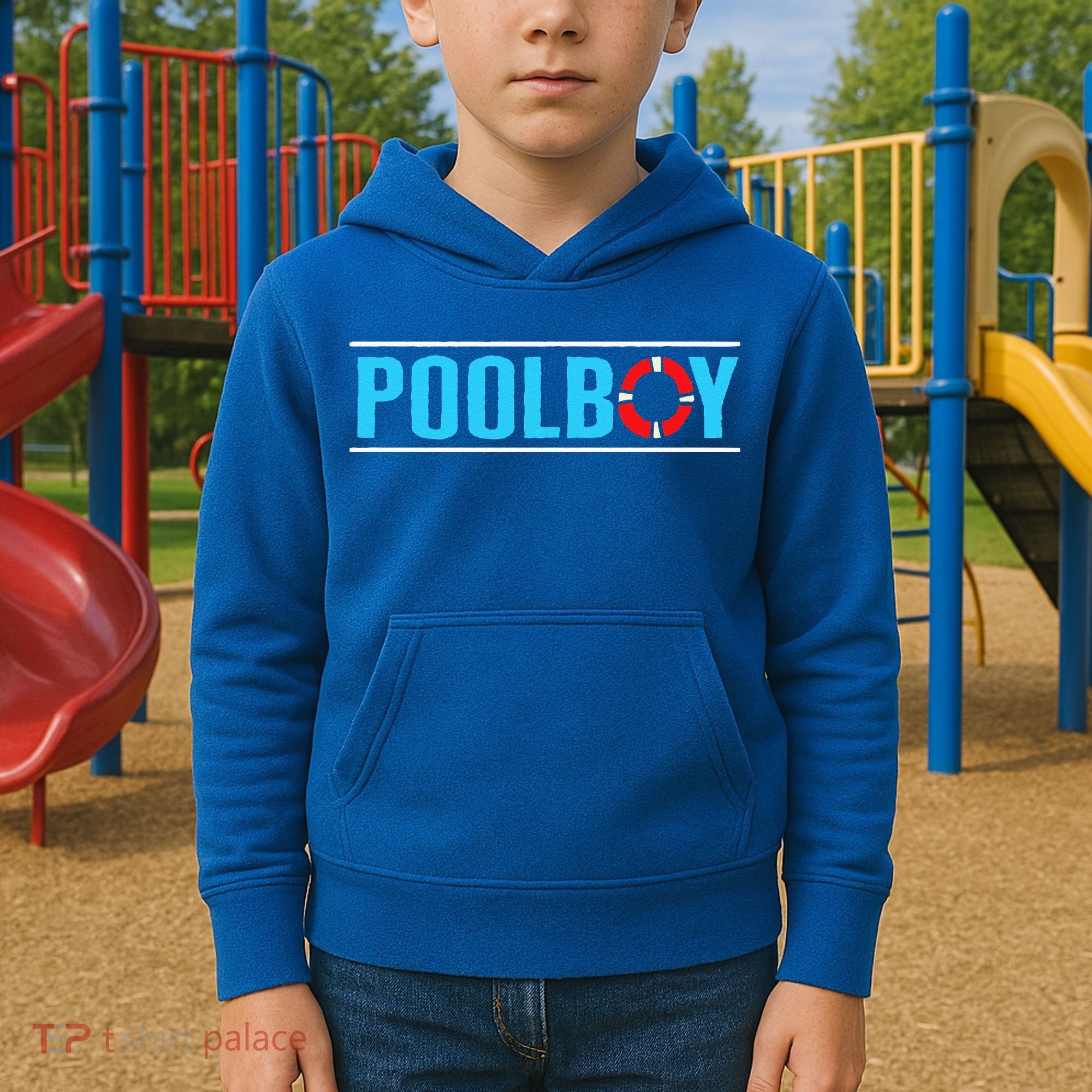 Poolboy Outdoor Swimming Pool Kids Hoodie