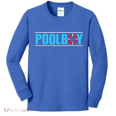Poolboy Outdoor Swimming Pool Kids Long Sleeve Shirt