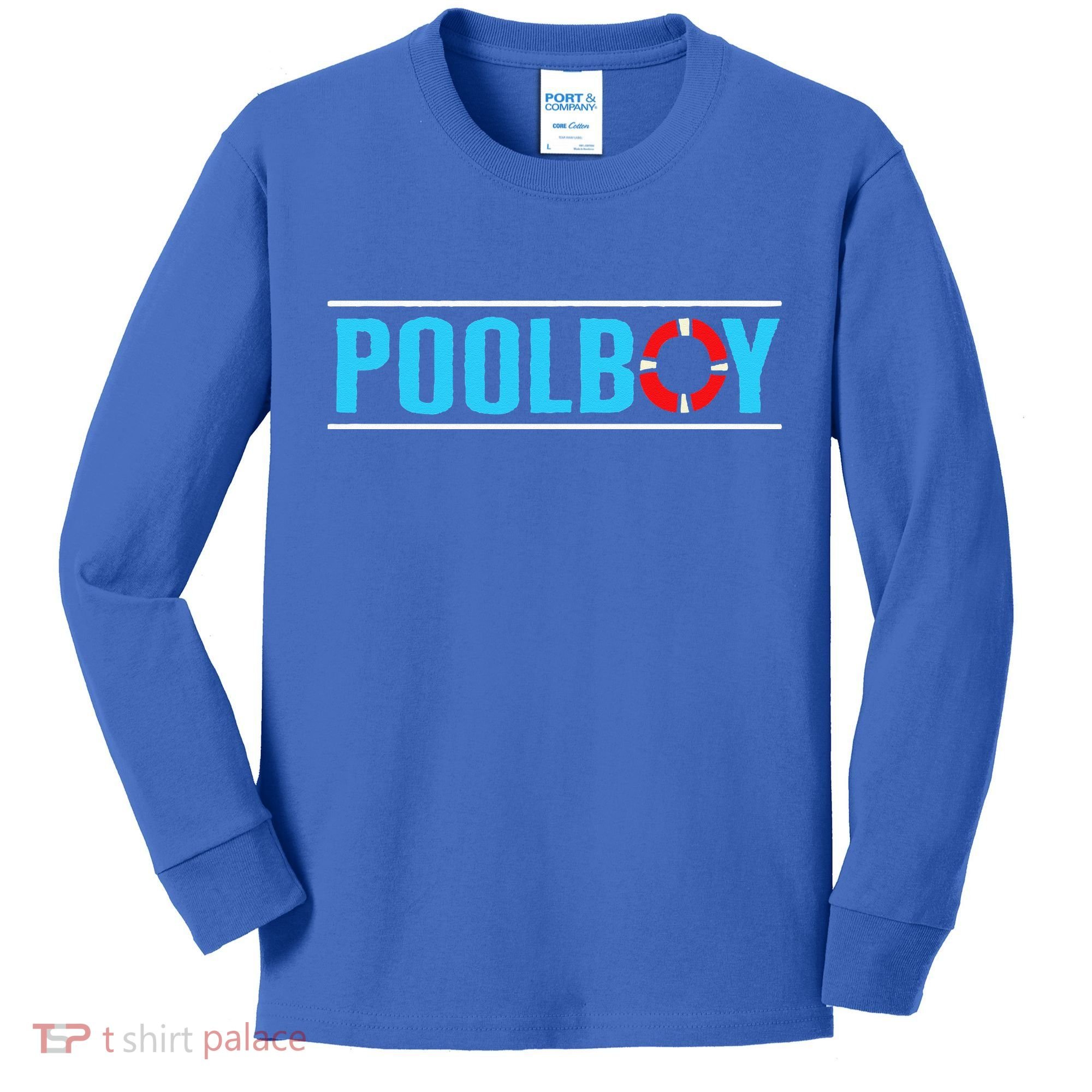 Poolboy Outdoor Swimming Pool Kids Long Sleeve Shirt