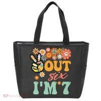 Peace Out Six I'm 7 Groovy 7th Happy Birthday Boy Girl Tote Bag thumb 0