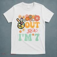 Peace Out Six I'm 7 Groovy 7th Happy Birthday Boy Girl T-Shirt thumb 5