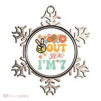 Peace Out Six I'm 7 Groovy 7th Happy Birthday Boy Girl Ornament thumb 0