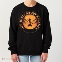 Paddleboarder On Sup Paddle Board For Standup Paddling Women's Sweatshirt thumb 0