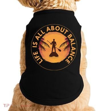 Paddleboarder On Sup Paddle Board For Standup Paddling Doggie Tank