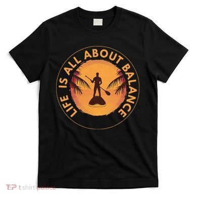 Paddleboarder On Sup Paddle Board For Standup Paddling T-Shirt