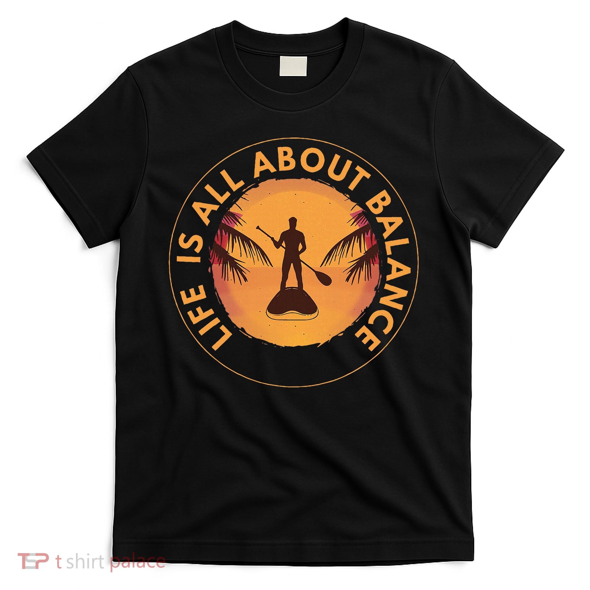 Paddleboarder On Sup Paddle Board For Standup Paddling T-Shirt