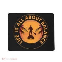 Paddleboarder On Sup Paddle Board For Standup Paddling Mousepad thumb 0