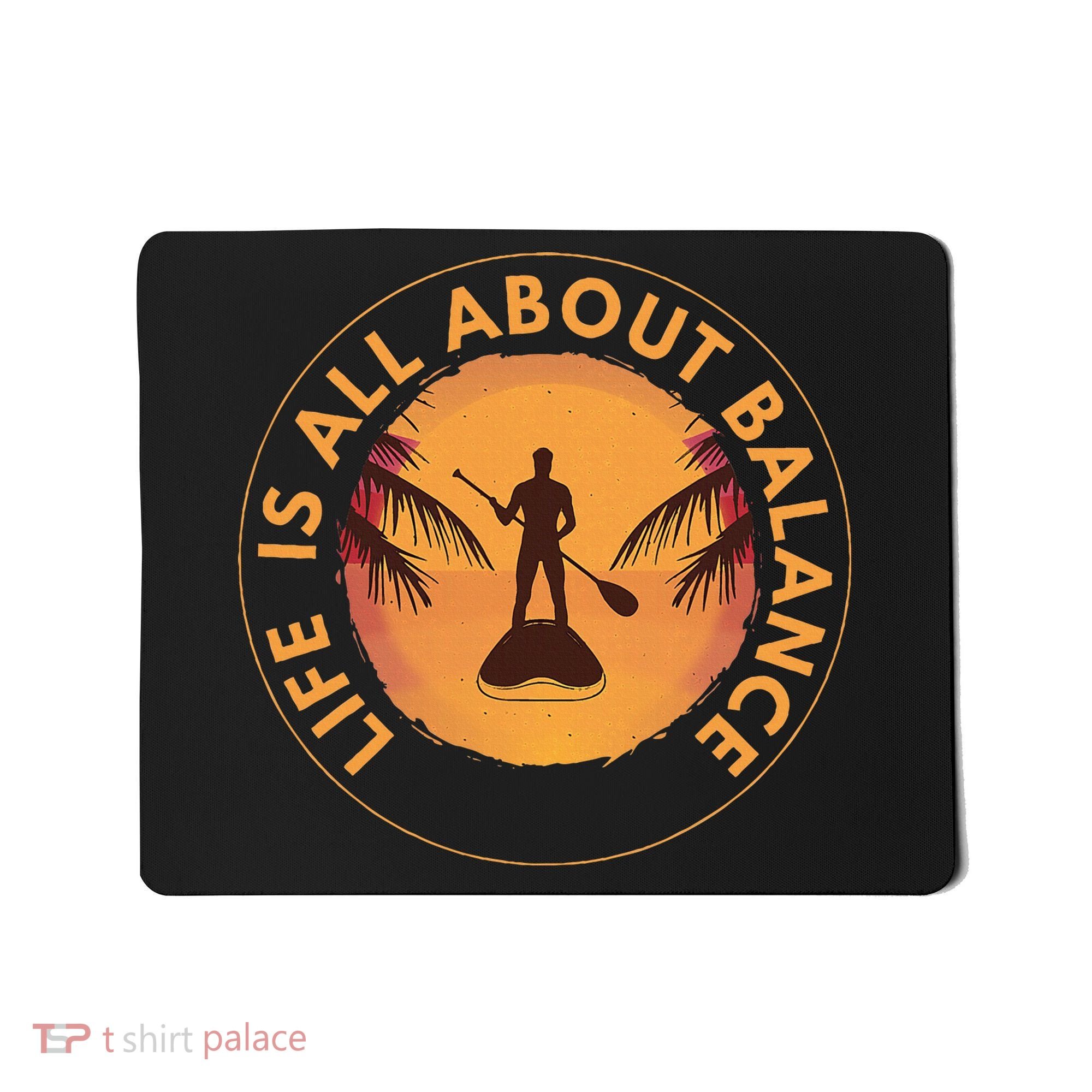 Paddleboarder On Sup Paddle Board For Standup Paddling Mousepad