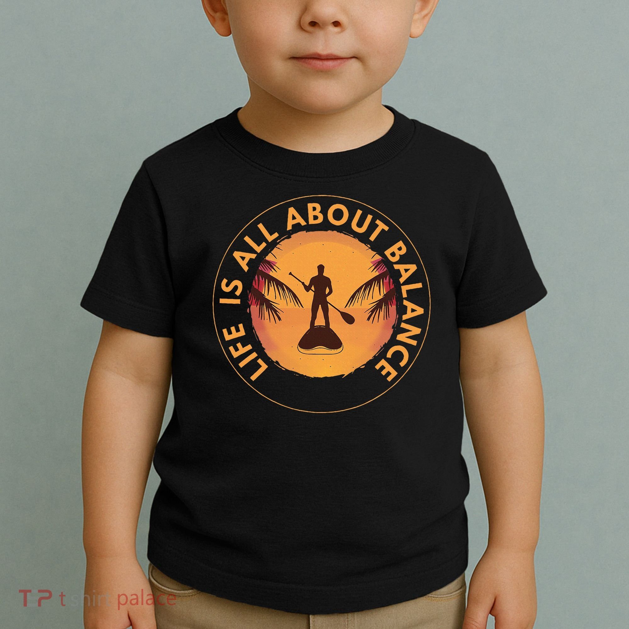 Paddleboarder On Sup Paddle Board For Standup Paddling Toddler T-Shirt